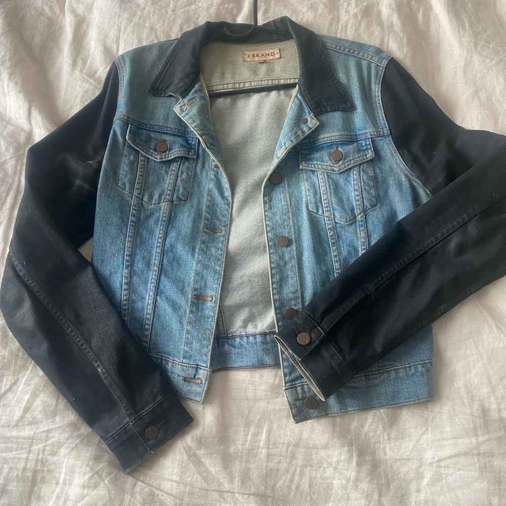 J Brand Two Tone Denim Jacket (size Large)